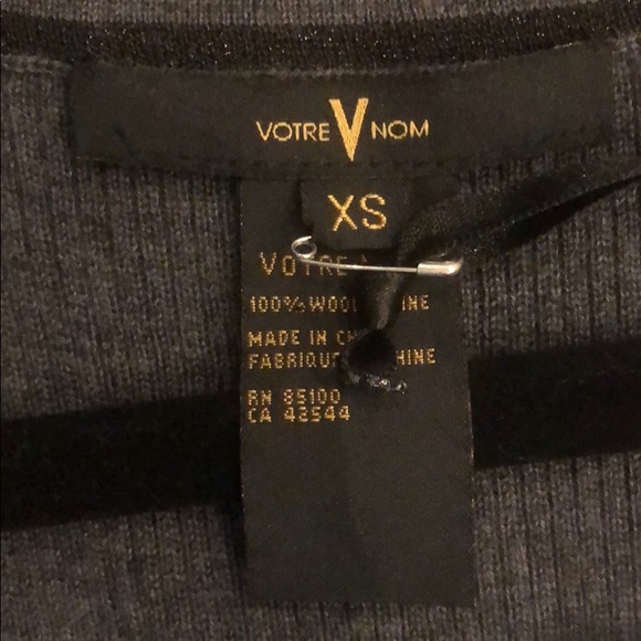 BNWT Votre Nom 100% wool sleeveless long shirt - Picture 5 of 8